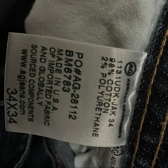 AG Men’s Matchbox Slim Straight Jeans in Jack Wash (Darker Blue) 34 X 31 - Picture 10 of 12